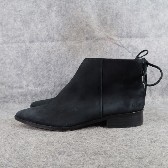 Splendid Shoes Womens 6 Bootie Niva Black Suede Leather Pointed Toe Ankle Boots - Picture 4 of 16